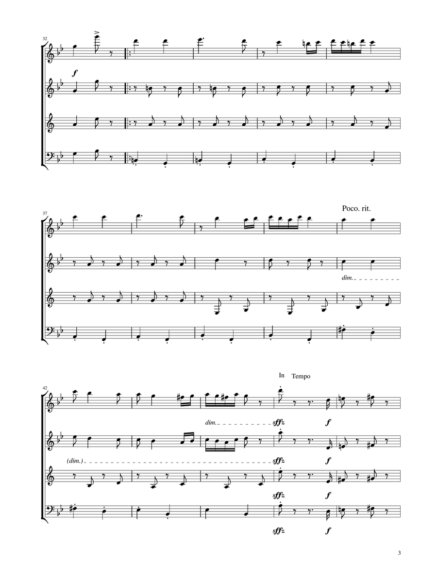 Hungarian Dance No. 5 - Woodwind Quartet Woodwind Quartet scores gallery preview page 3