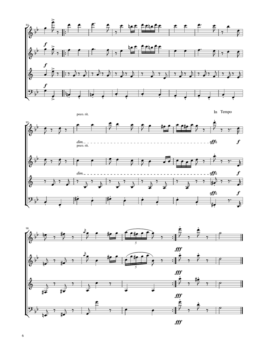 Hungarian Dance No. 5 - Woodwind Quartet Woodwind Quartet scores gallery preview page 6
