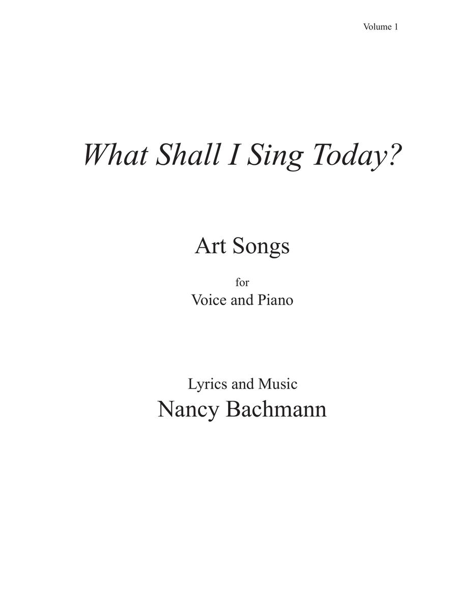 What Shall I Sing Today? Art Songs for Voice & Piano, Volume 1 Chamber Music scores gallery preview page 3