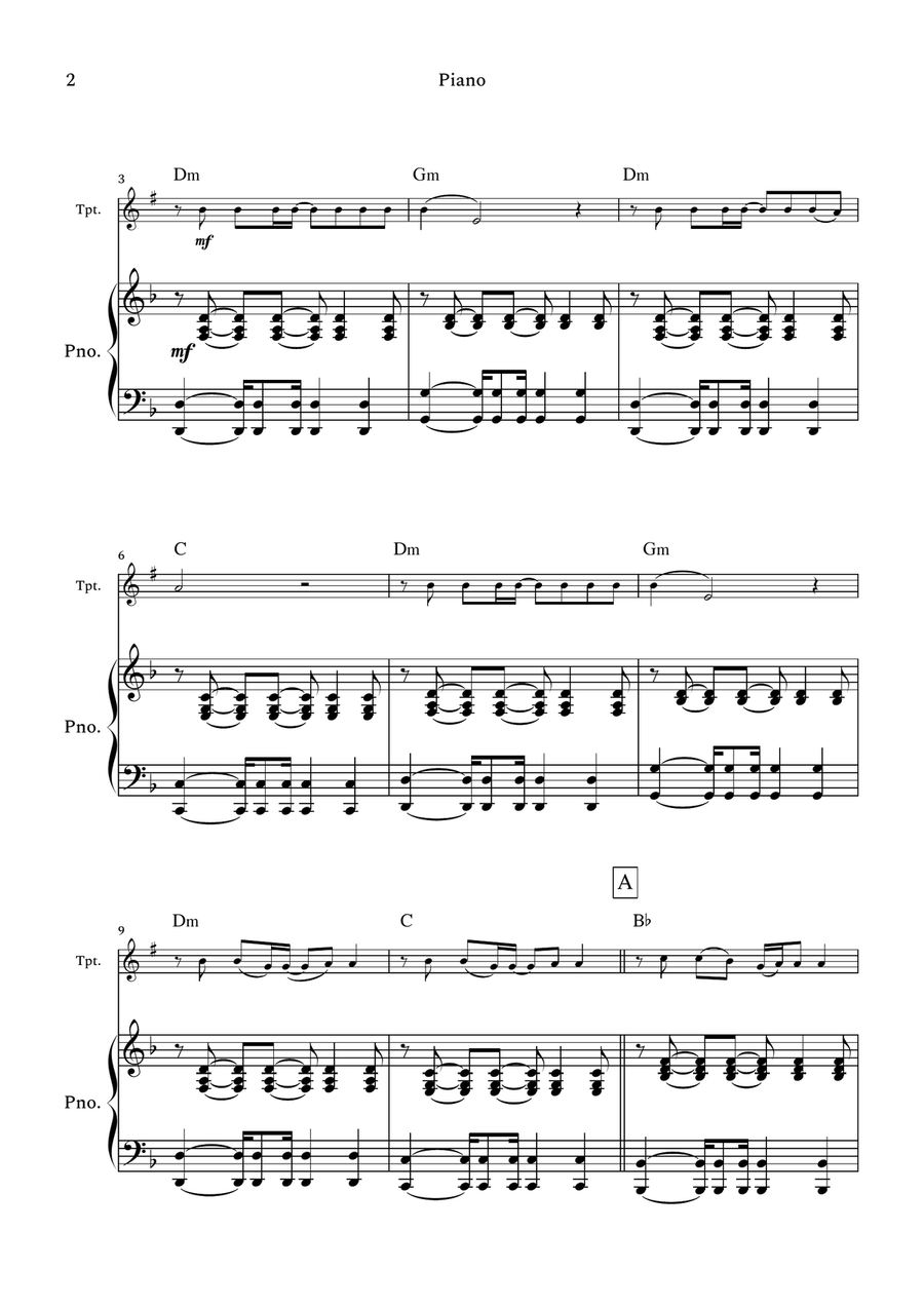 The Emptiness Machine B-Flat Trumpet scores gallery preview page 2