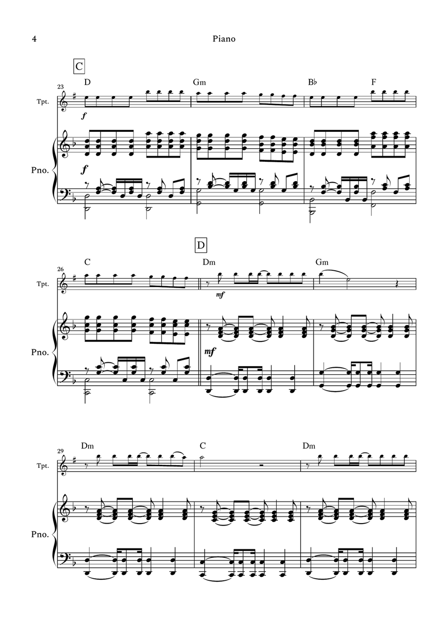 The Emptiness Machine B-Flat Trumpet scores gallery preview page 4