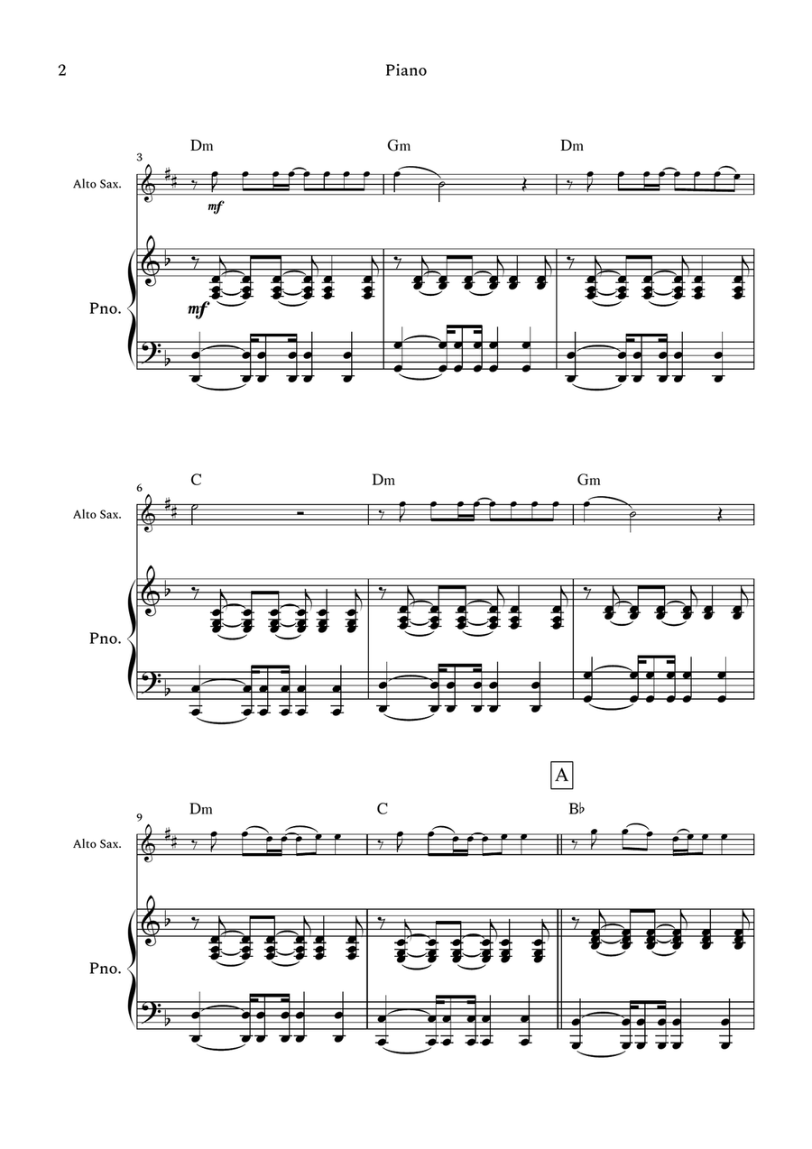 The Emptiness Machine The Emptiness Machine Alto Saxophone scores gallery preview page 2