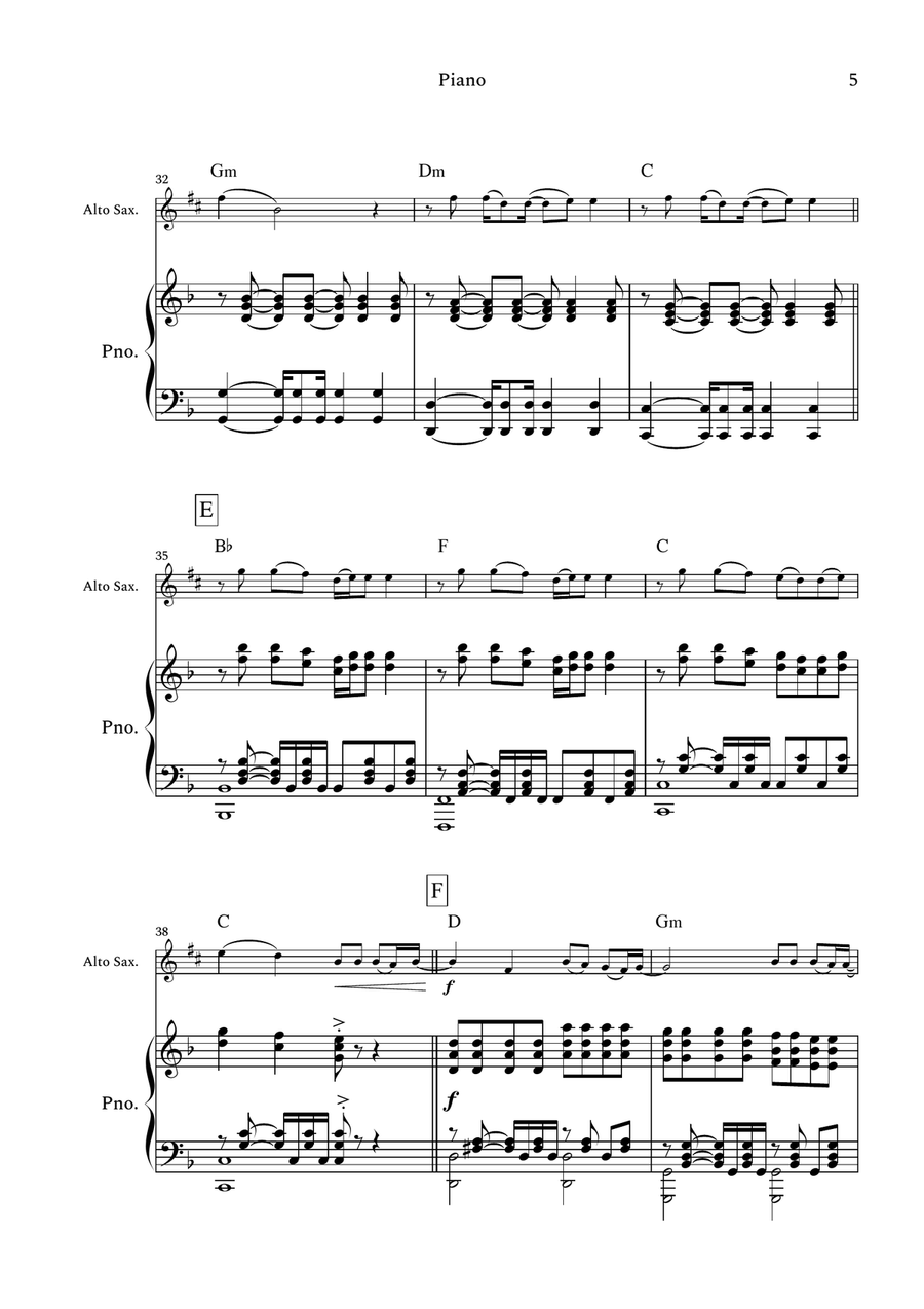 The Emptiness Machine The Emptiness Machine Alto Saxophone scores gallery preview page 5