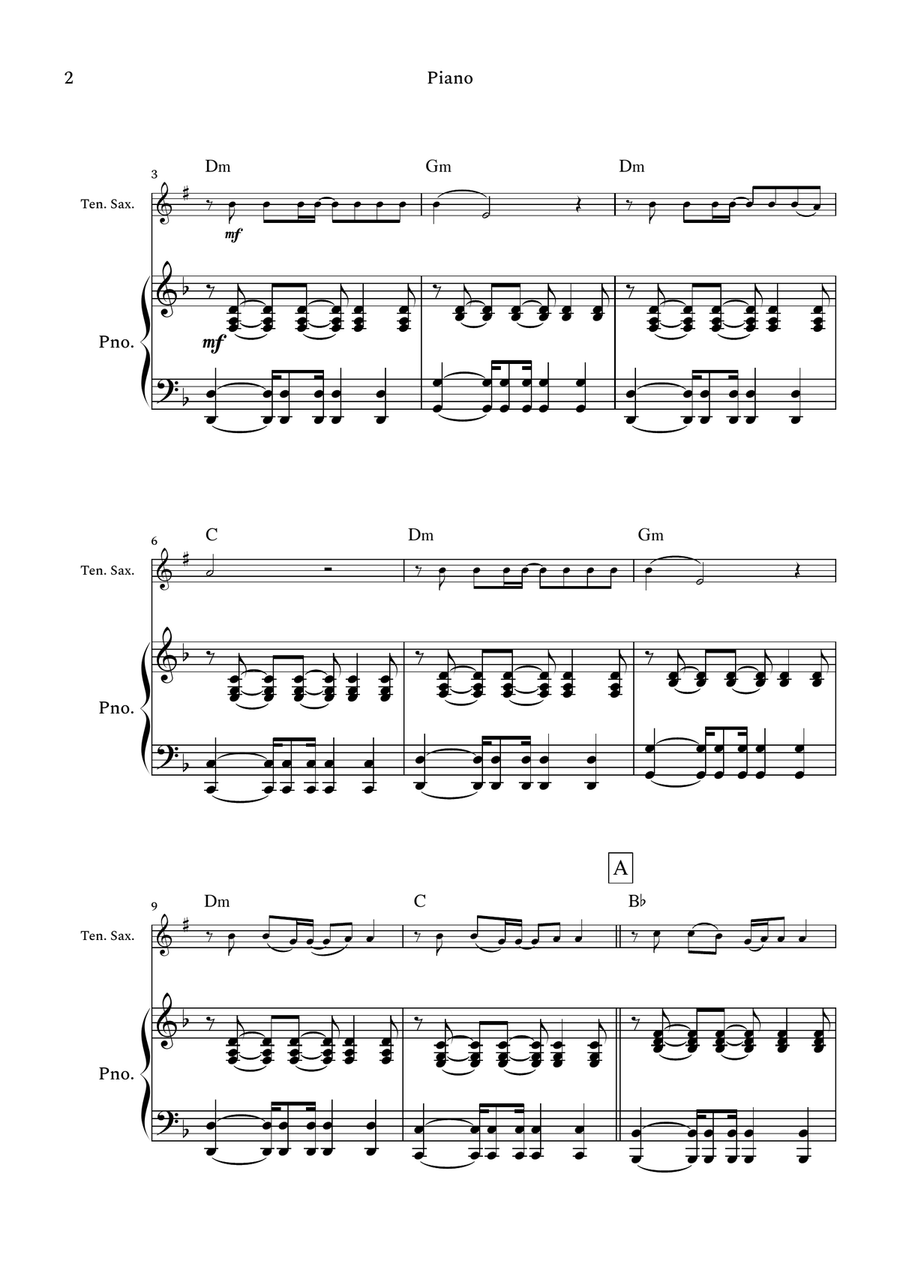 The Emptiness Machine The Emptiness Machine Tenor Saxophone scores gallery preview page 2