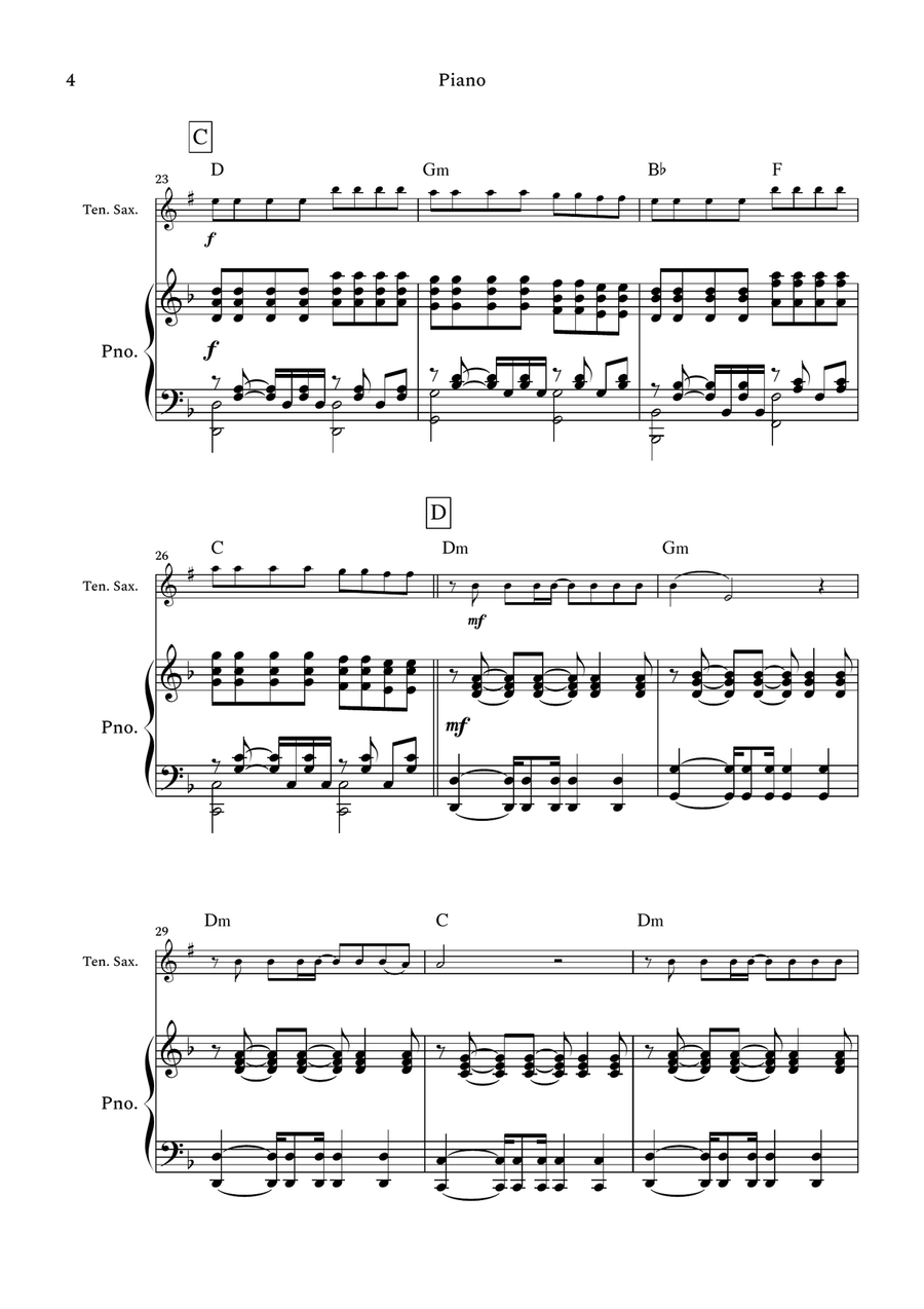 The Emptiness Machine The Emptiness Machine Tenor Saxophone scores gallery preview page 4