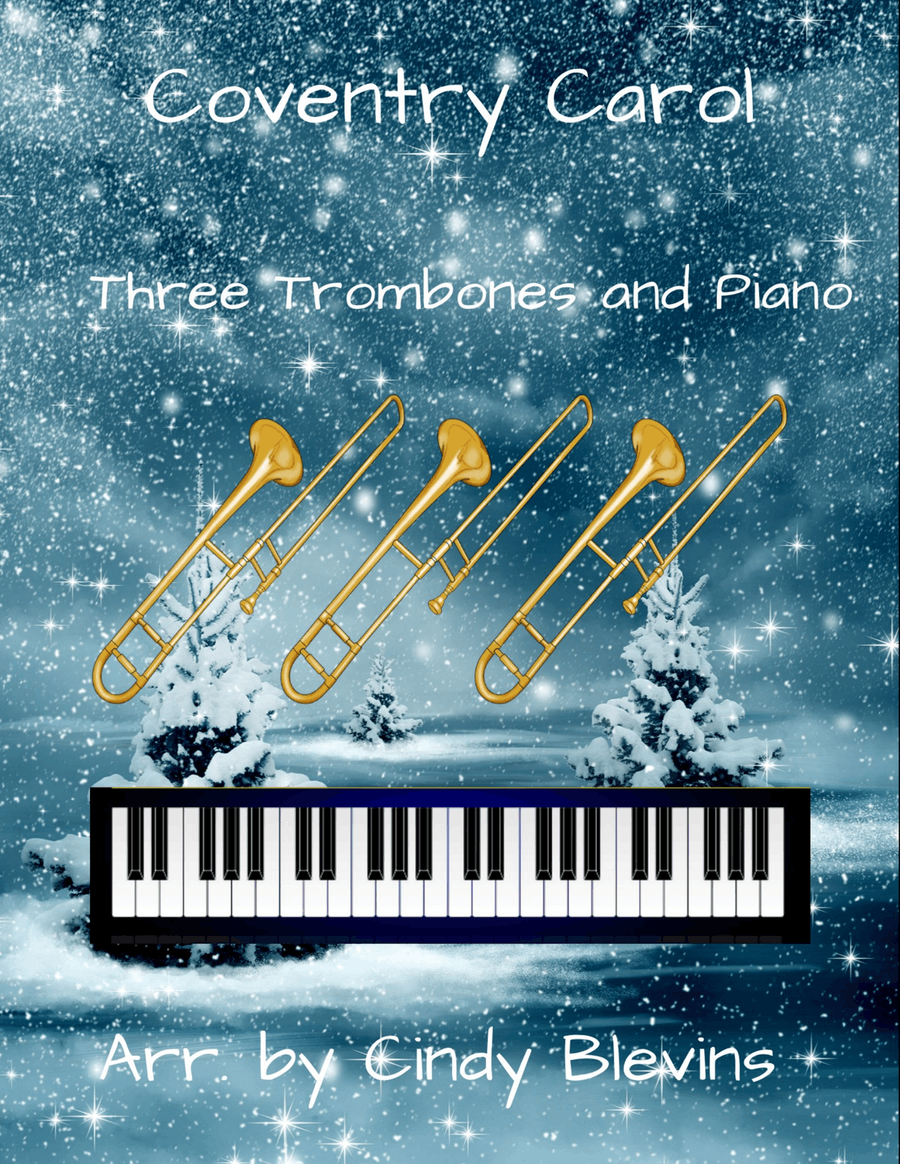 Coventry Carol, for Three Trombones and Piano Trombone Trio scores gallery preview page 1