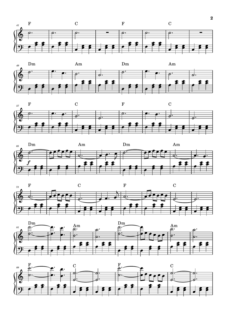 La Valse D'amelie La Valse D'amelie Easy Piano scores gallery preview page 2