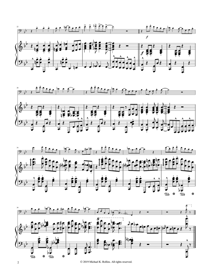 Wiggle Waggle Walk (trombone) Piano scores gallery preview page 2