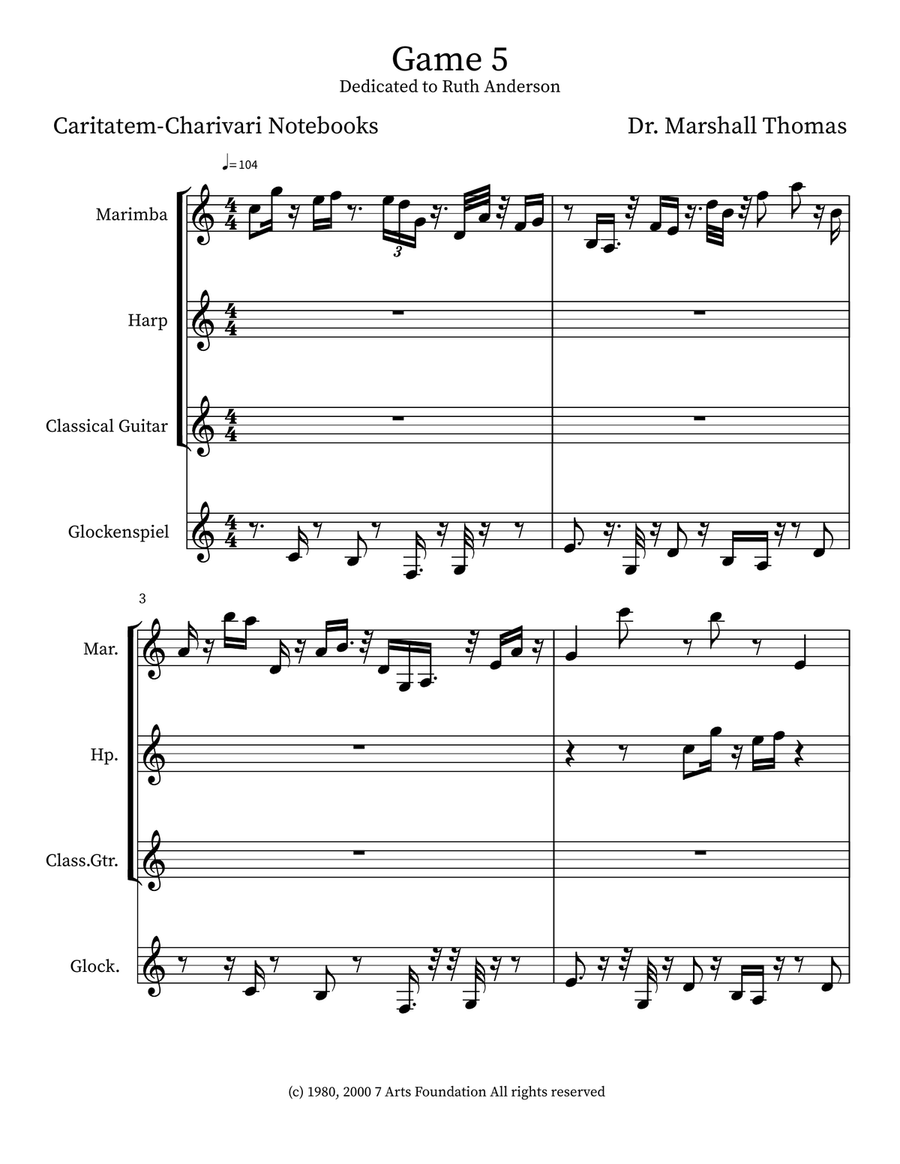 Game 5 Game 5 Small Ensemble scores gallery preview page 1