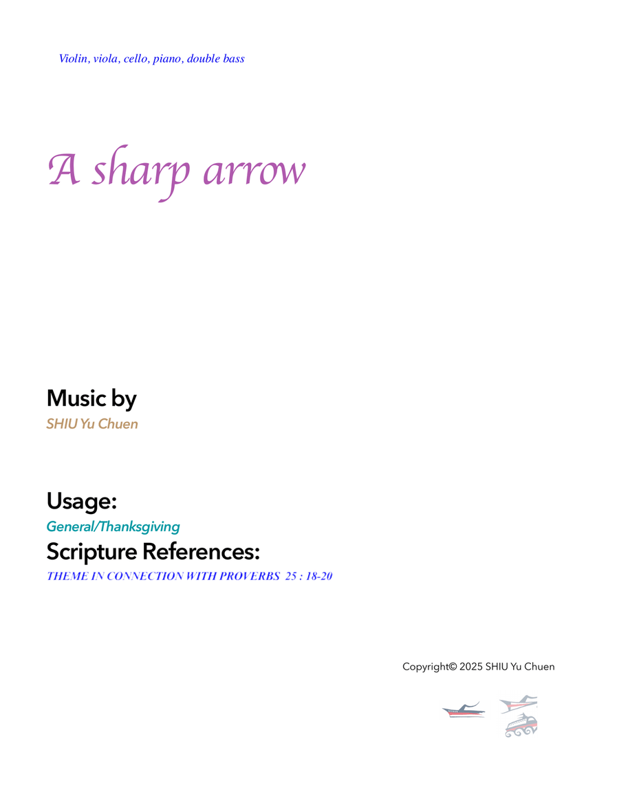 A sharp arrow A sharp arrow Small Ensemble scores gallery preview page 1