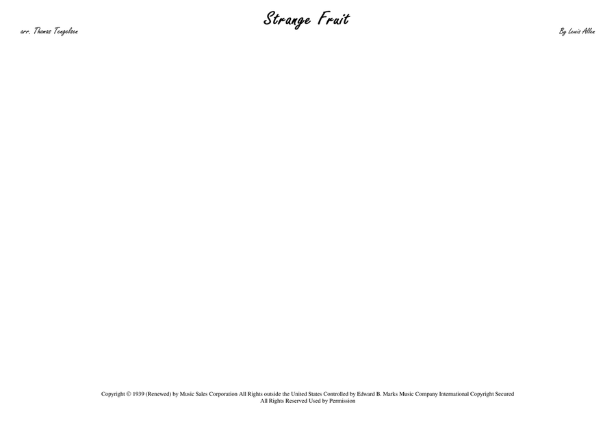 Strange Fruit Brass Band scores gallery preview page 1