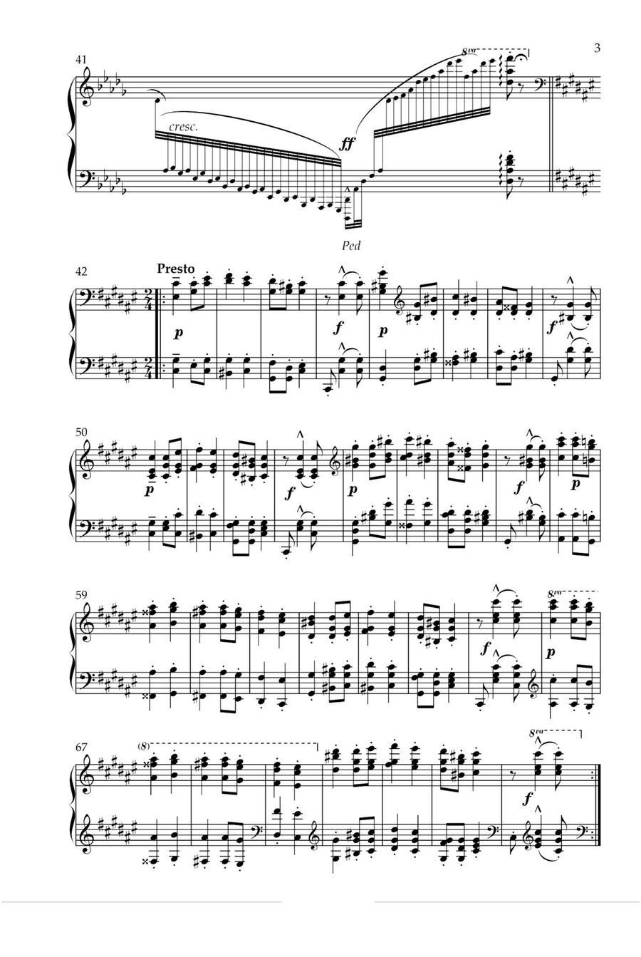 Hungarian Rhapsody No.6 - Franz Liszt Piano Solo scores gallery preview page 3
