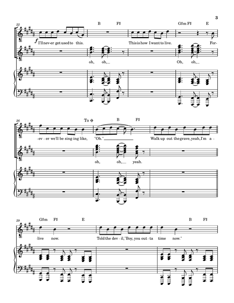 Never Get Used To This Never Get Used To This Piano, Vocal scores gallery preview page 4