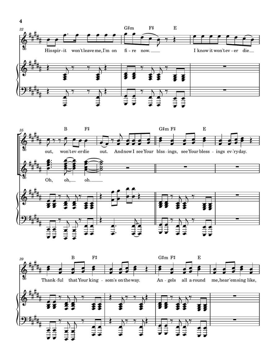 Never Get Used To This Never Get Used To This Piano, Vocal scores gallery preview page 5