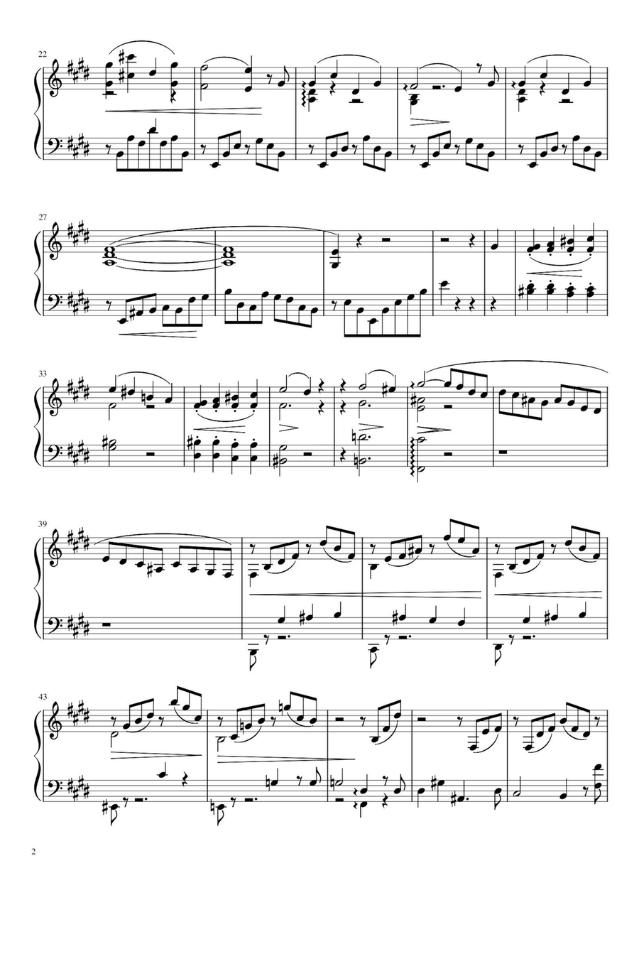 Consolations S.172-2 - Franz Liszt Piano Solo scores gallery preview page 2