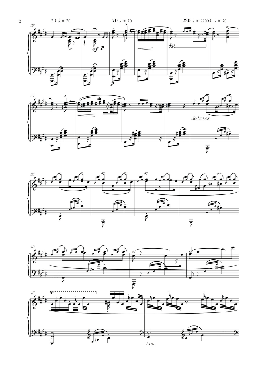 Hungarian Rhapsody No.2 - Franz Liszt Piano Solo scores gallery preview page 2