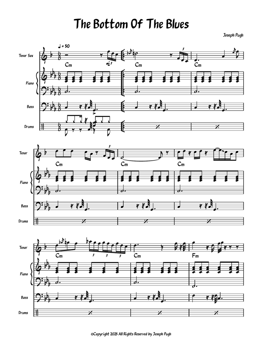 The Bottom Of The Blues The Bottom Of The Blues Tenor Saxophone scores gallery preview page 1