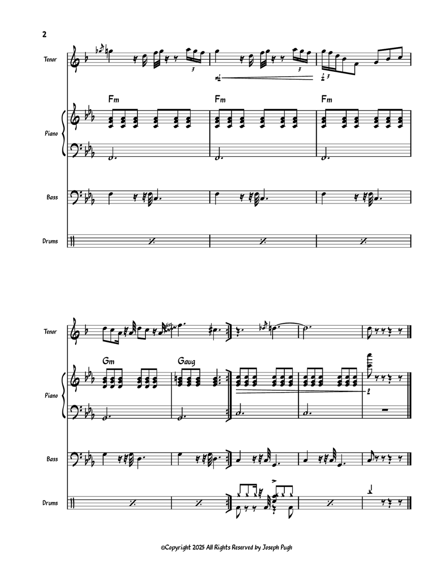 The Bottom Of The Blues The Bottom Of The Blues Tenor Saxophone scores gallery preview page 2
