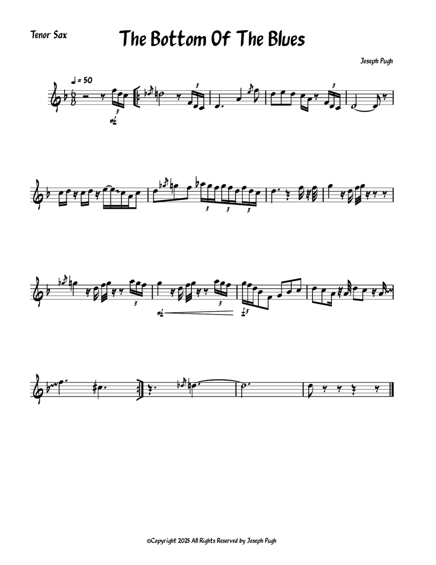 The Bottom Of The Blues The Bottom Of The Blues Tenor Saxophone scores gallery preview page 3