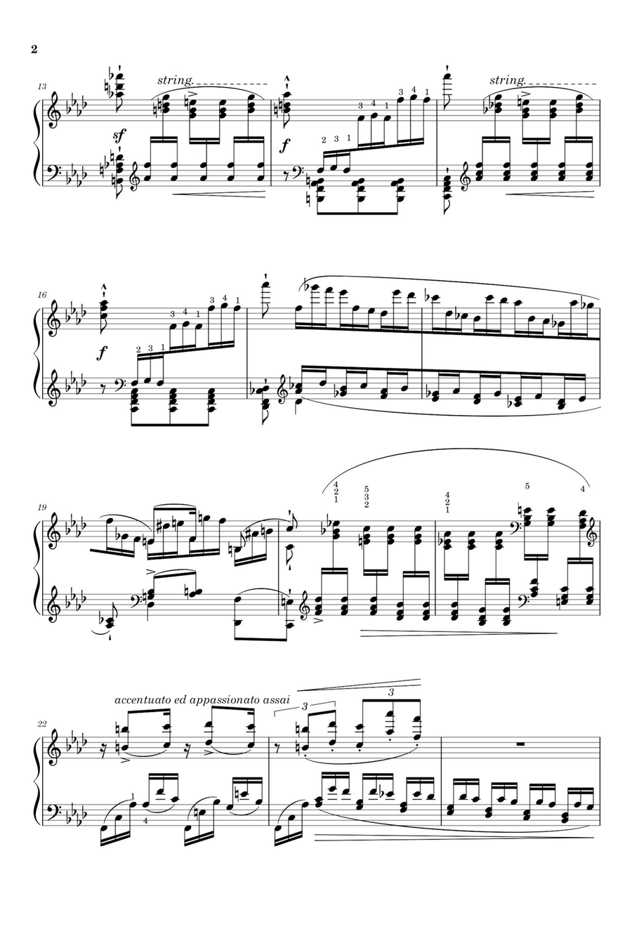 Transcendental tude No.10 Appassionata S.139 - Franz Liszt Piano Solo scores gallery preview page 2