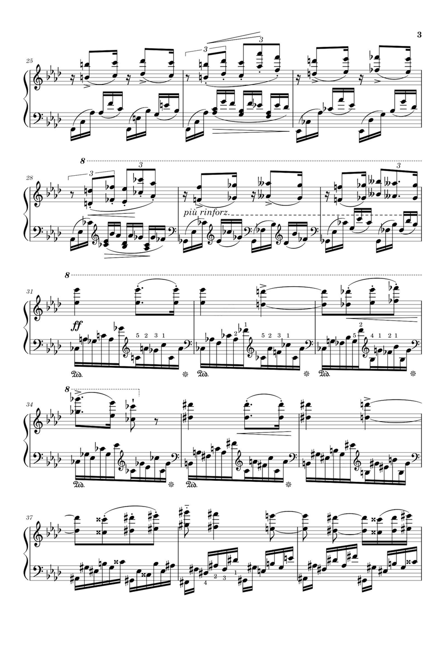 Transcendental tude No.10 Appassionata S.139 - Franz Liszt Piano Solo scores gallery preview page 4