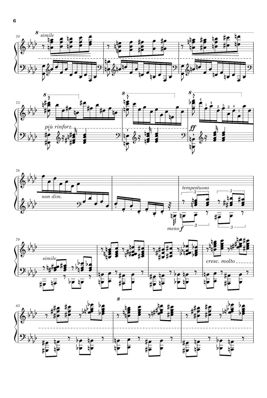 Transcendental tude No.10 Appassionata S.139 - Franz Liszt Piano Solo scores gallery preview page 6