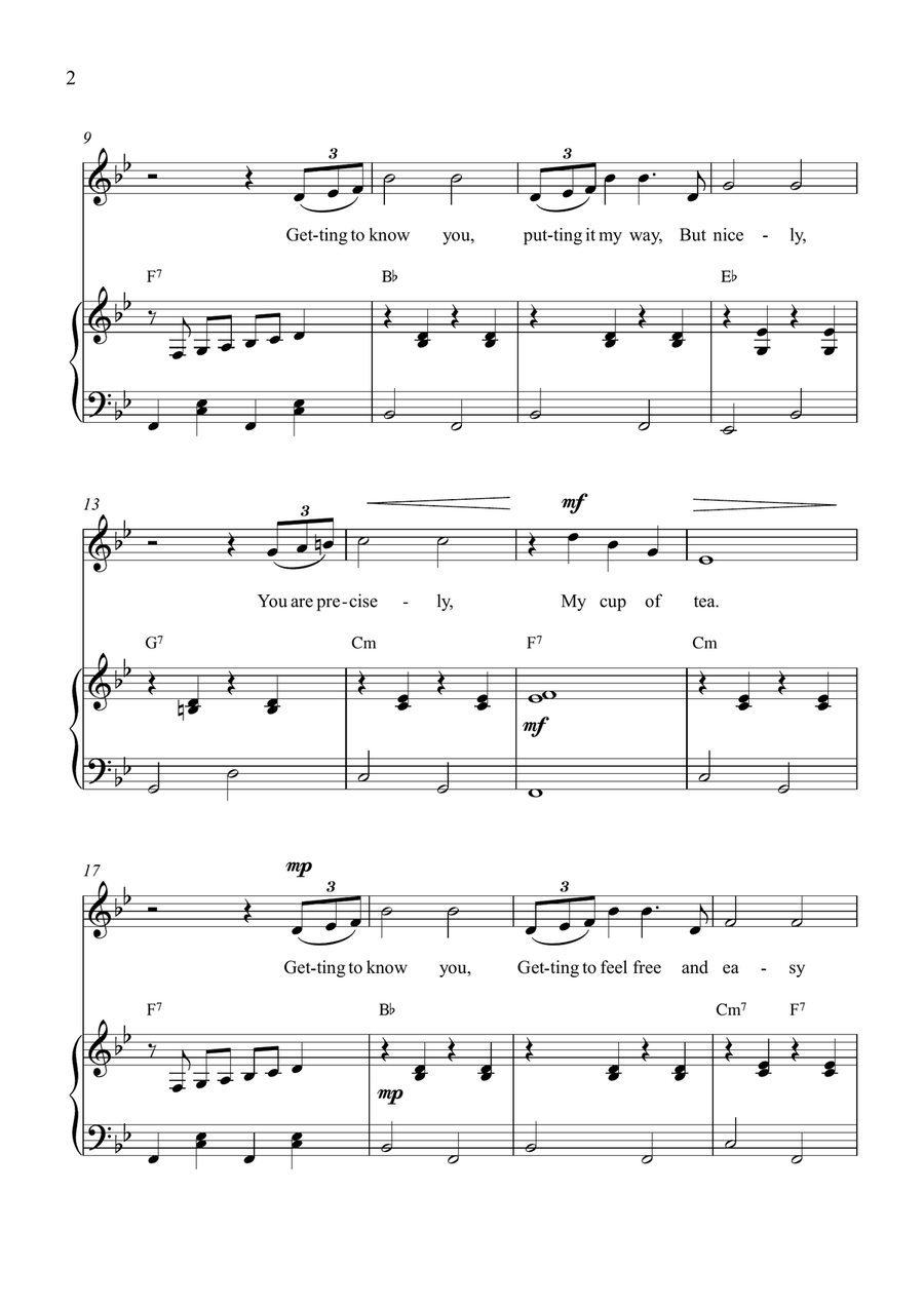 Getting To Know You Getting To Know You Piano, Vocal scores gallery preview page 2