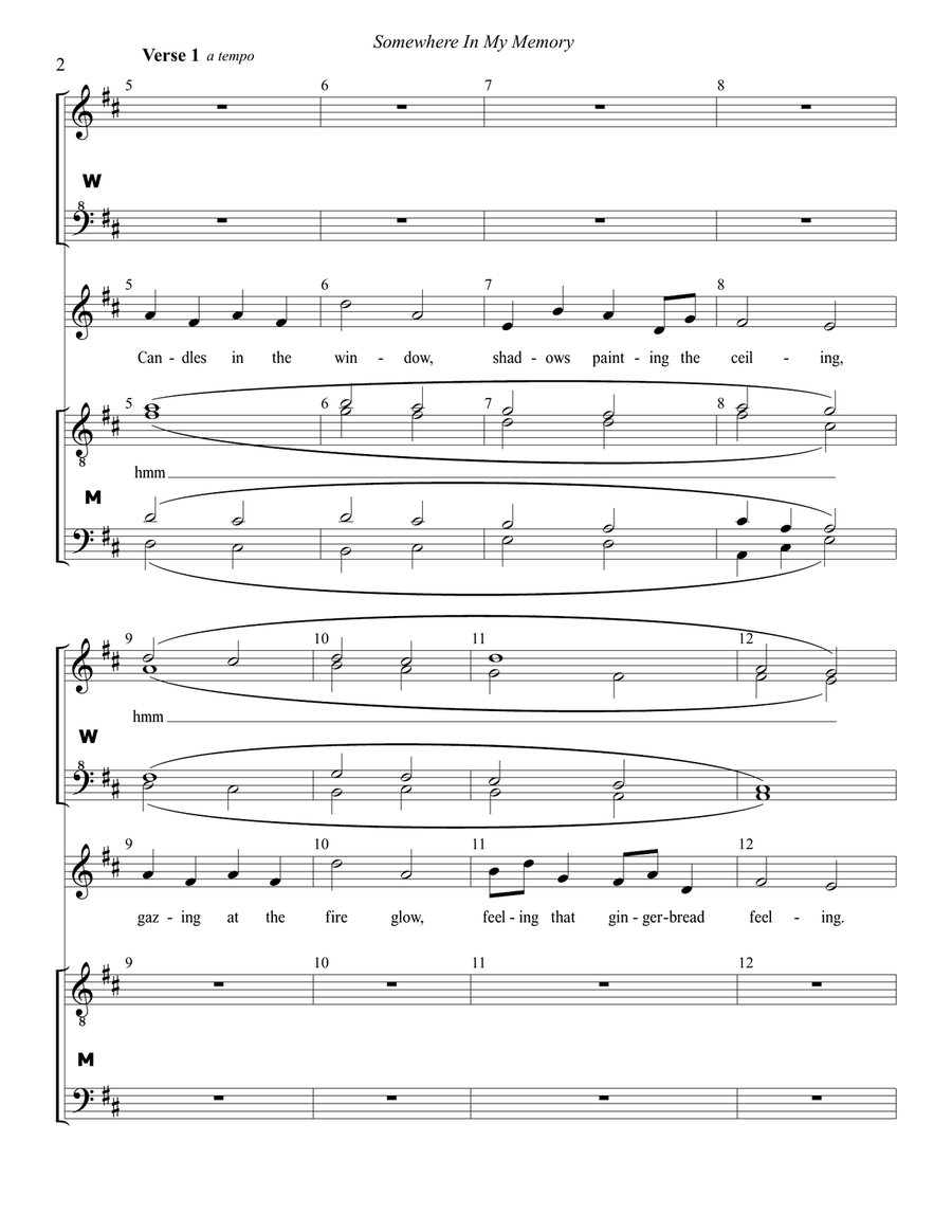 Somewhere In My Memory Somewhere In My Memory A Cappella scores gallery preview page 2