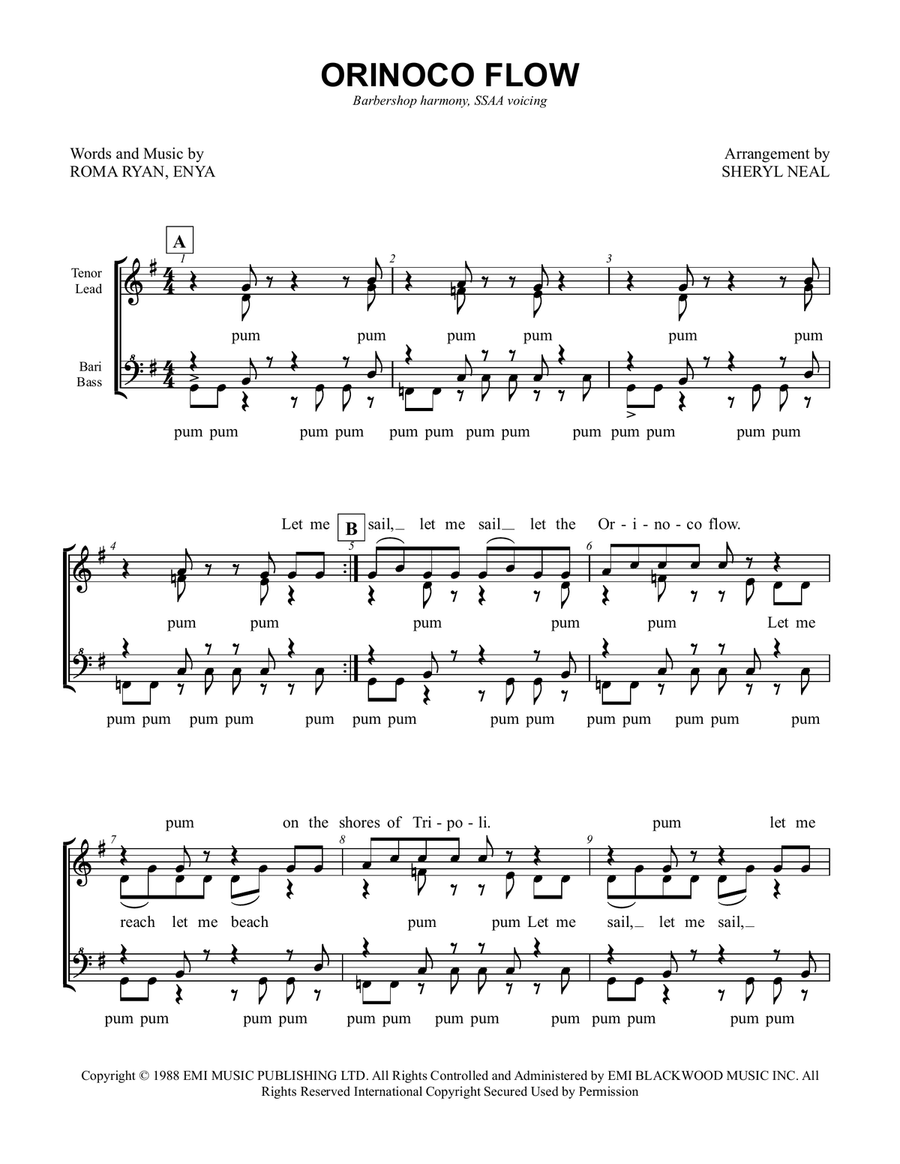 Orinoco Flow SSAA scores gallery preview page 1