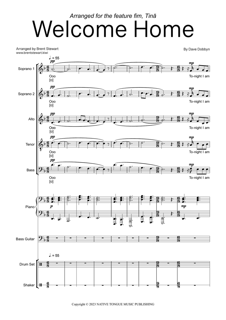 Welcome Home Divisi scores gallery preview page 1