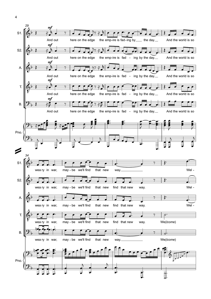 Welcome Home Divisi scores gallery preview page 4