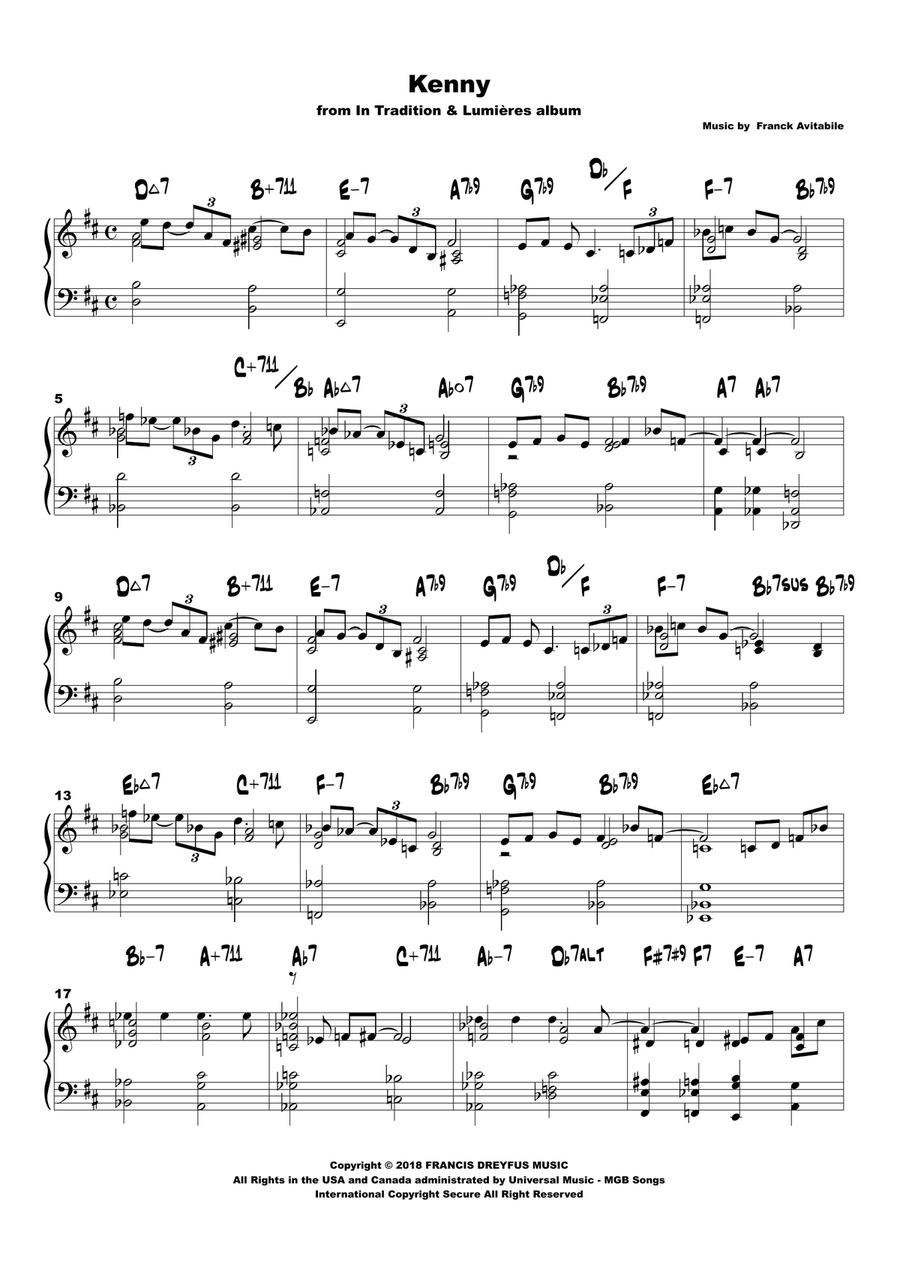 Kenny Piano Method scores gallery preview page 1