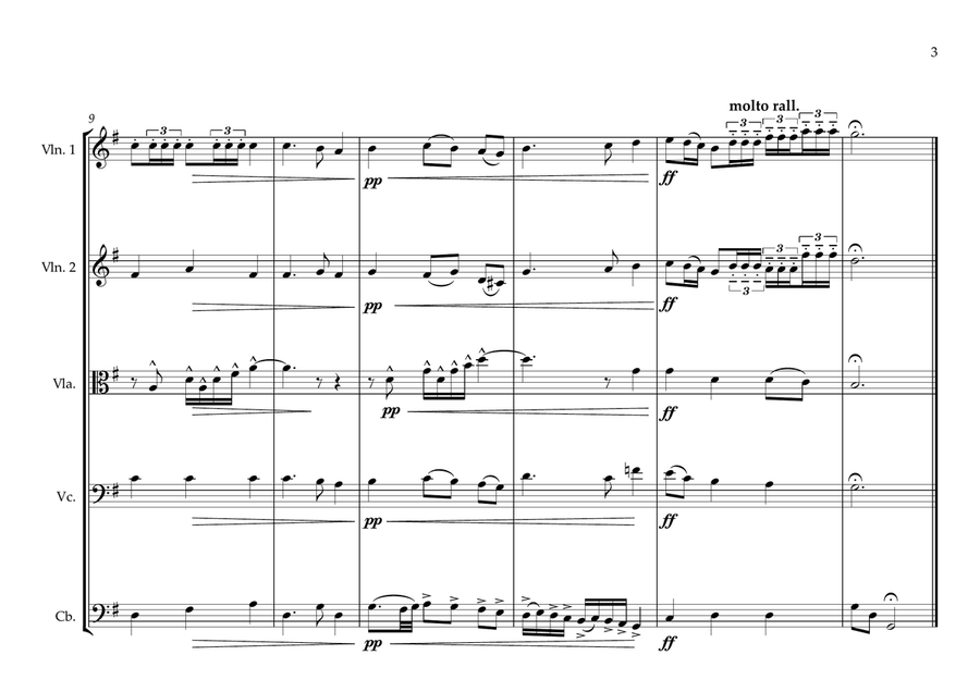 Russian National Anthem for String Orchestra (1816-33) String Orchestra scores gallery preview page 3
