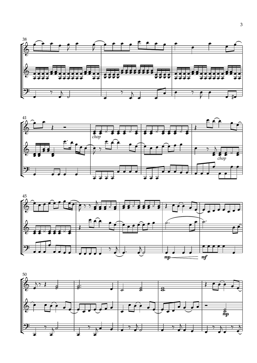 I Won't Say (I'm In Love) String Trio scores gallery preview page 3
