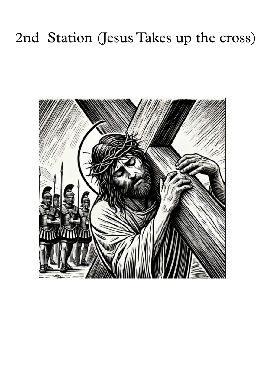 2nd Station Jesus Takes Up The Cross Piano, Vocal scores gallery preview page 1