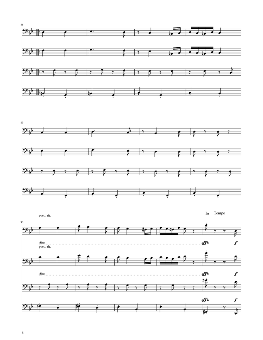 Hungarian Dance No. 5 - Trombone Quartet Brass Quartet scores gallery preview page 6