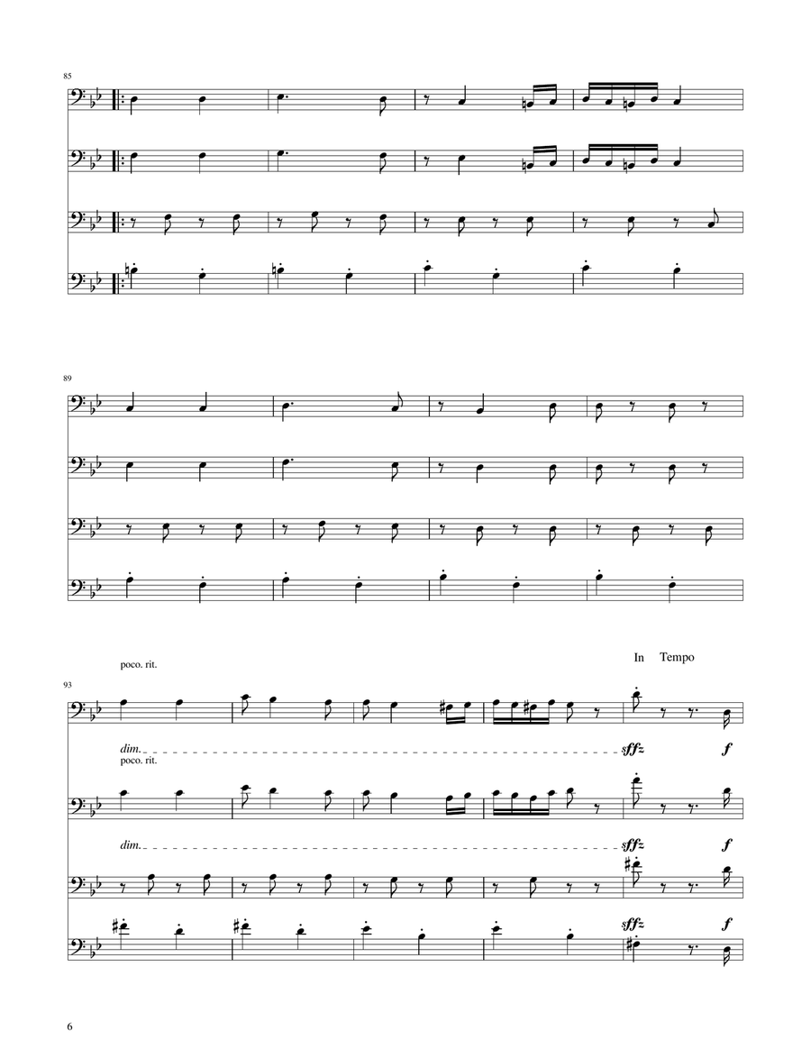 Hungarian Dance No. 5 - Trombone Quartet Brass Quartet scores gallery preview page 6