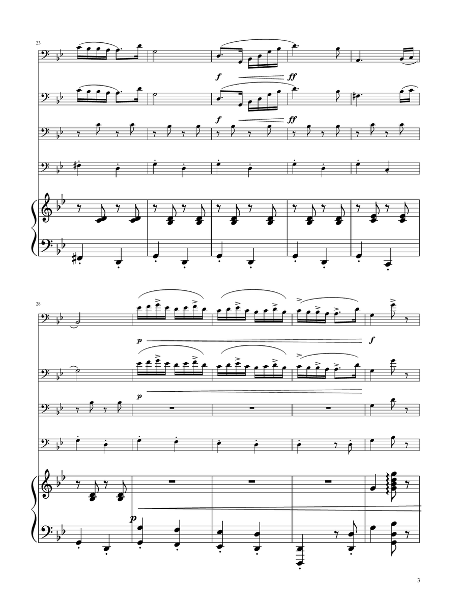 Hungarian Dance No. 5 - Trombone Quartet Brass Quartet scores gallery preview page 3