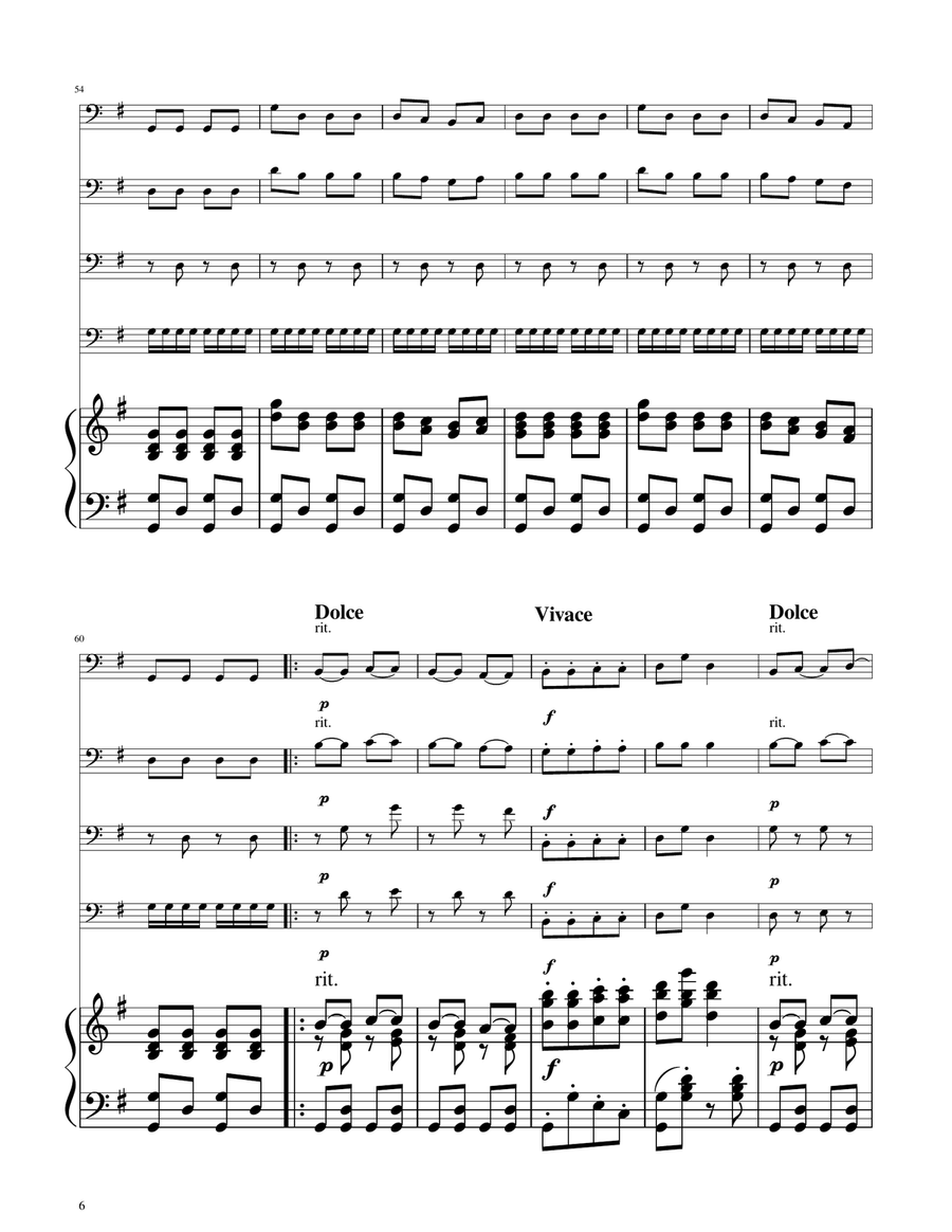 Hungarian Dance No. 5 - Trombone Quartet Brass Quartet scores gallery preview page 6