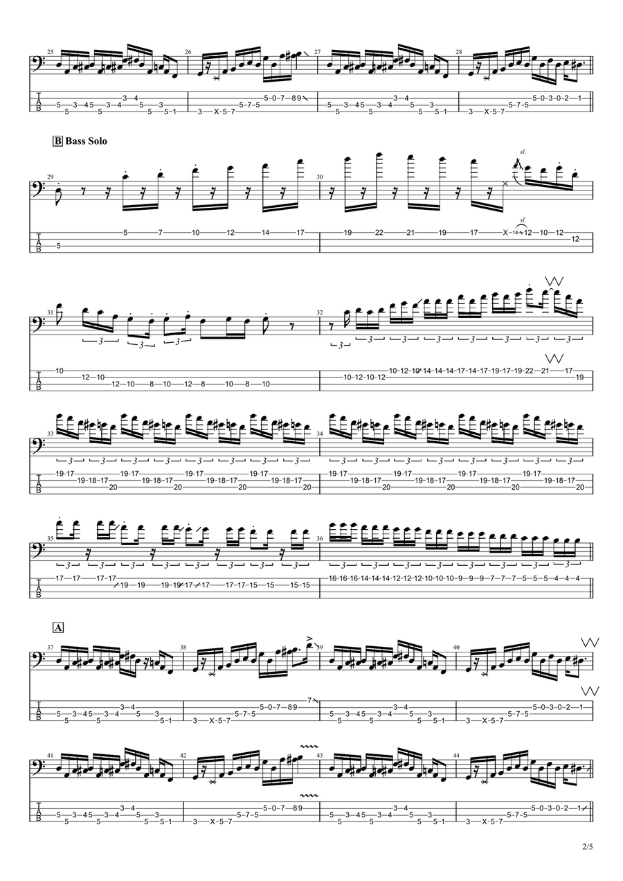New Beastly New Beastly Bass Guitar Tablature scores gallery preview page 2