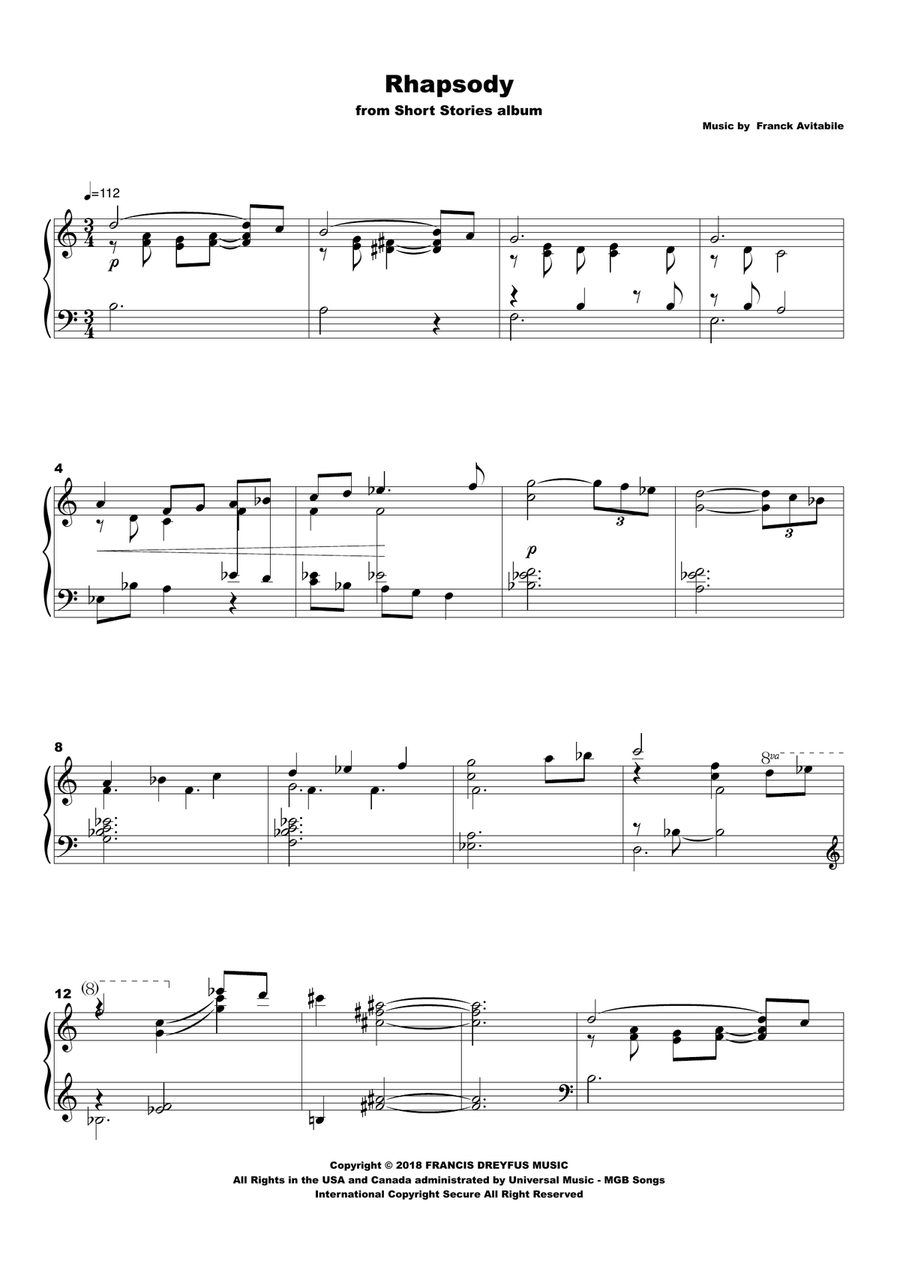 Rhapsody Rhapsody Piano Method scores gallery preview page 1