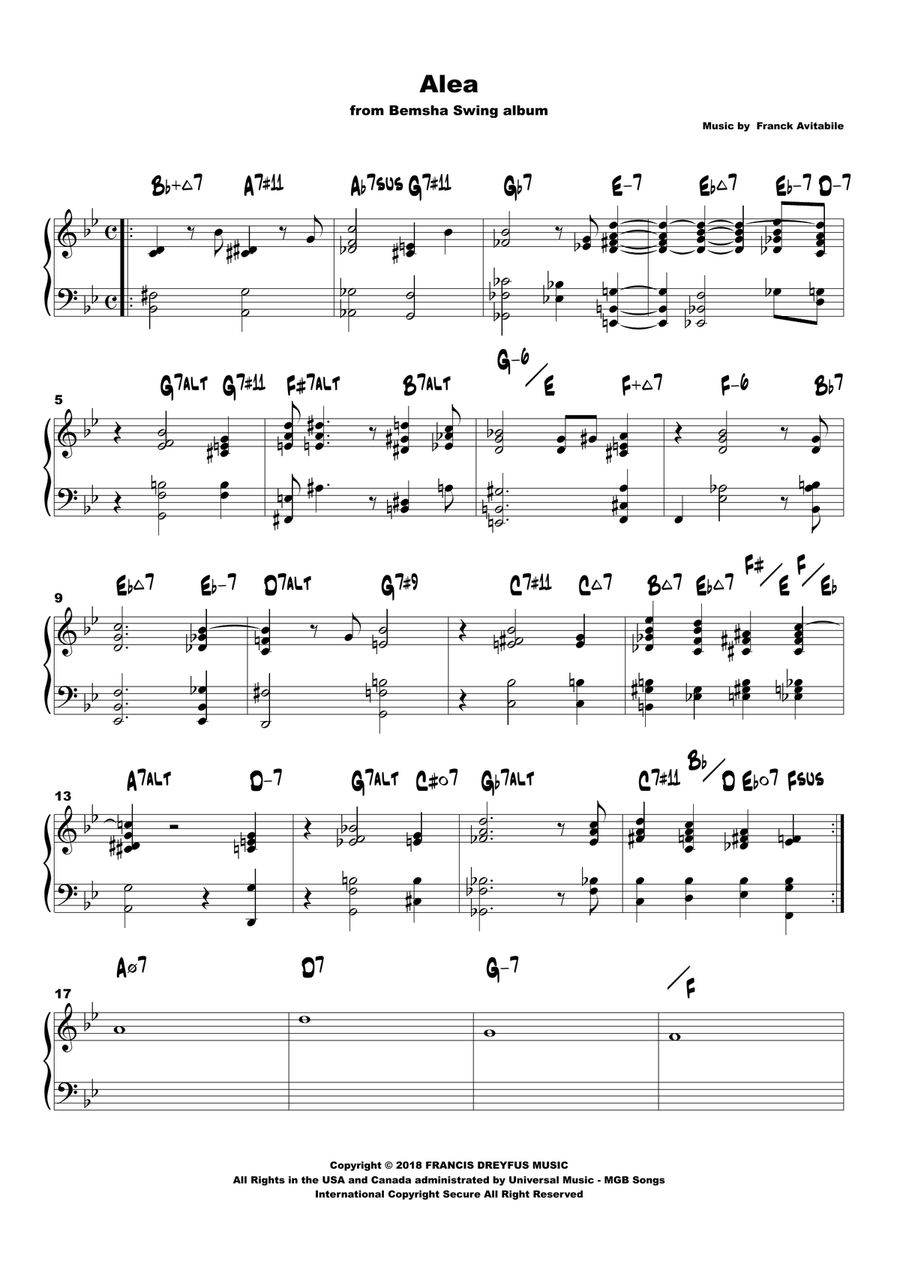 Alea Alea Piano Method scores gallery preview page 1