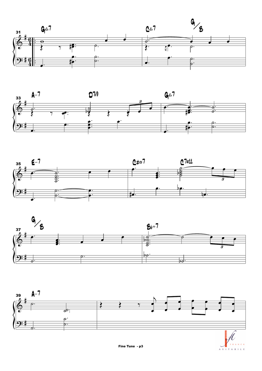 Fine Tune Fine Tune Piano Solo scores gallery preview page 3