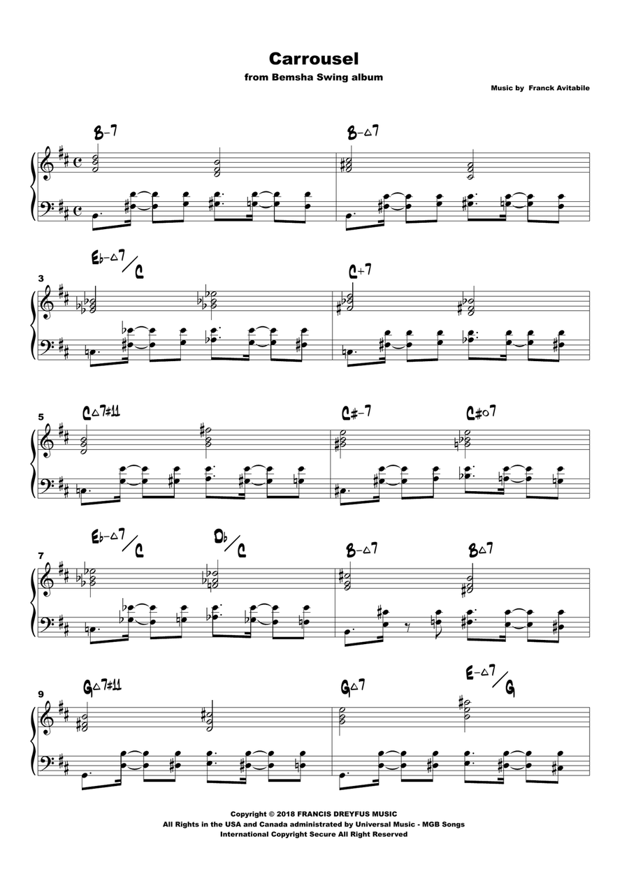 Carrousel Carrousel Piano Method scores gallery preview page 1