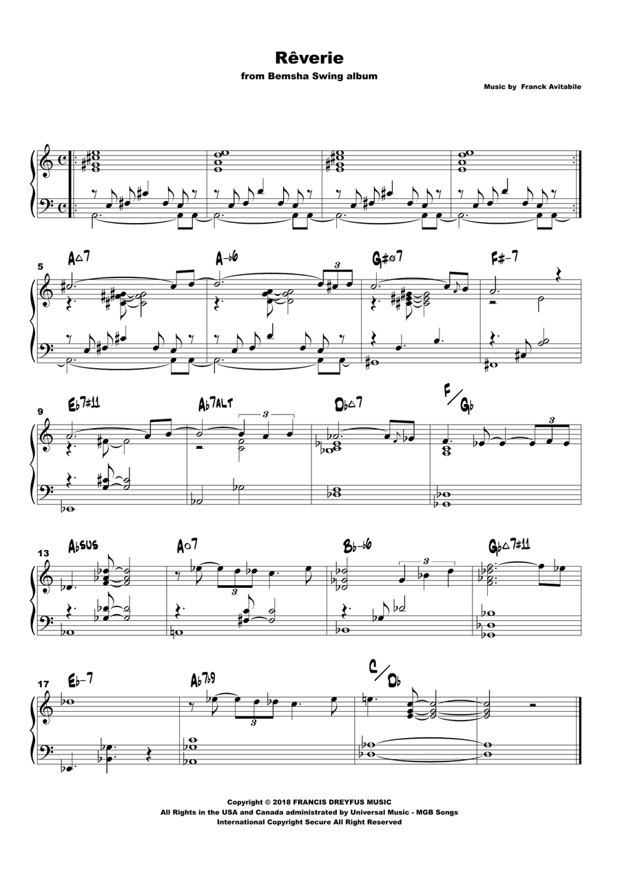 Reverie Reverie Piano Method scores gallery preview page 1