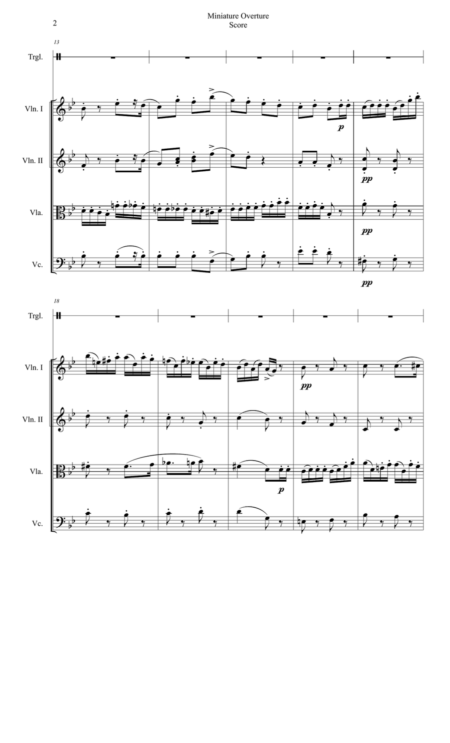 Miniature Overture Miniature Overture Chamber Music scores gallery preview page 2