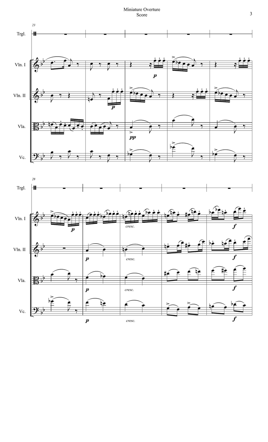 Miniature Overture Miniature Overture Chamber Music scores gallery preview page 3