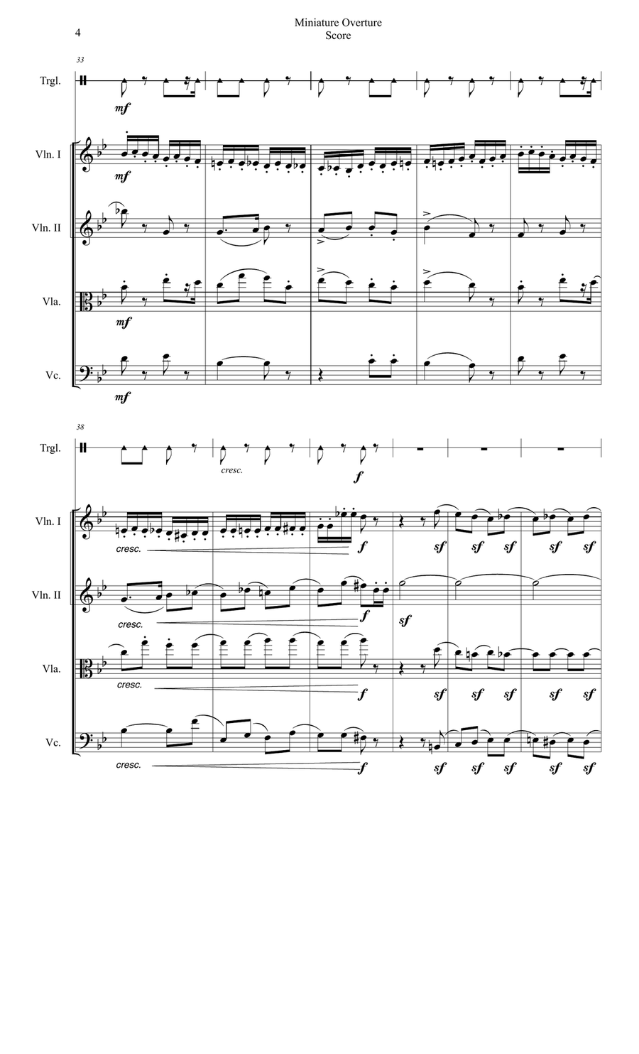 Miniature Overture Miniature Overture Chamber Music scores gallery preview page 4