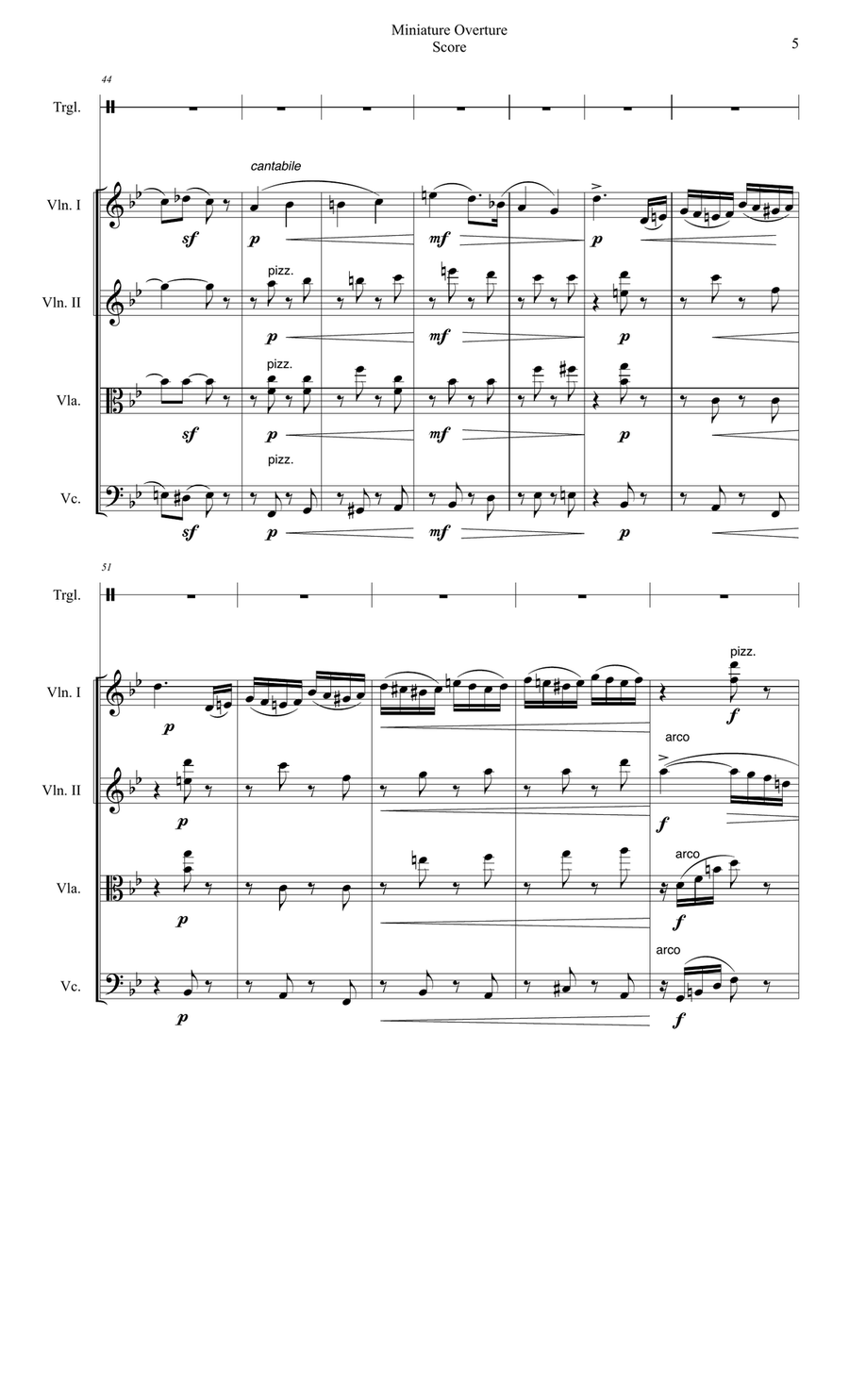 Miniature Overture Miniature Overture Chamber Music scores gallery preview page 5
