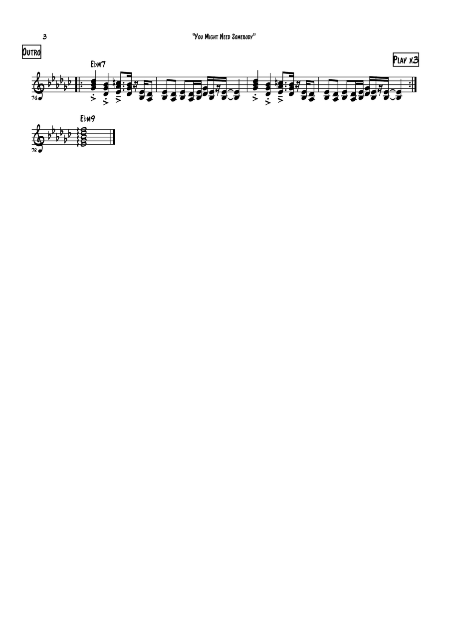 You Might Need Somebody Cover Band - Digital Sheet Music page 3
